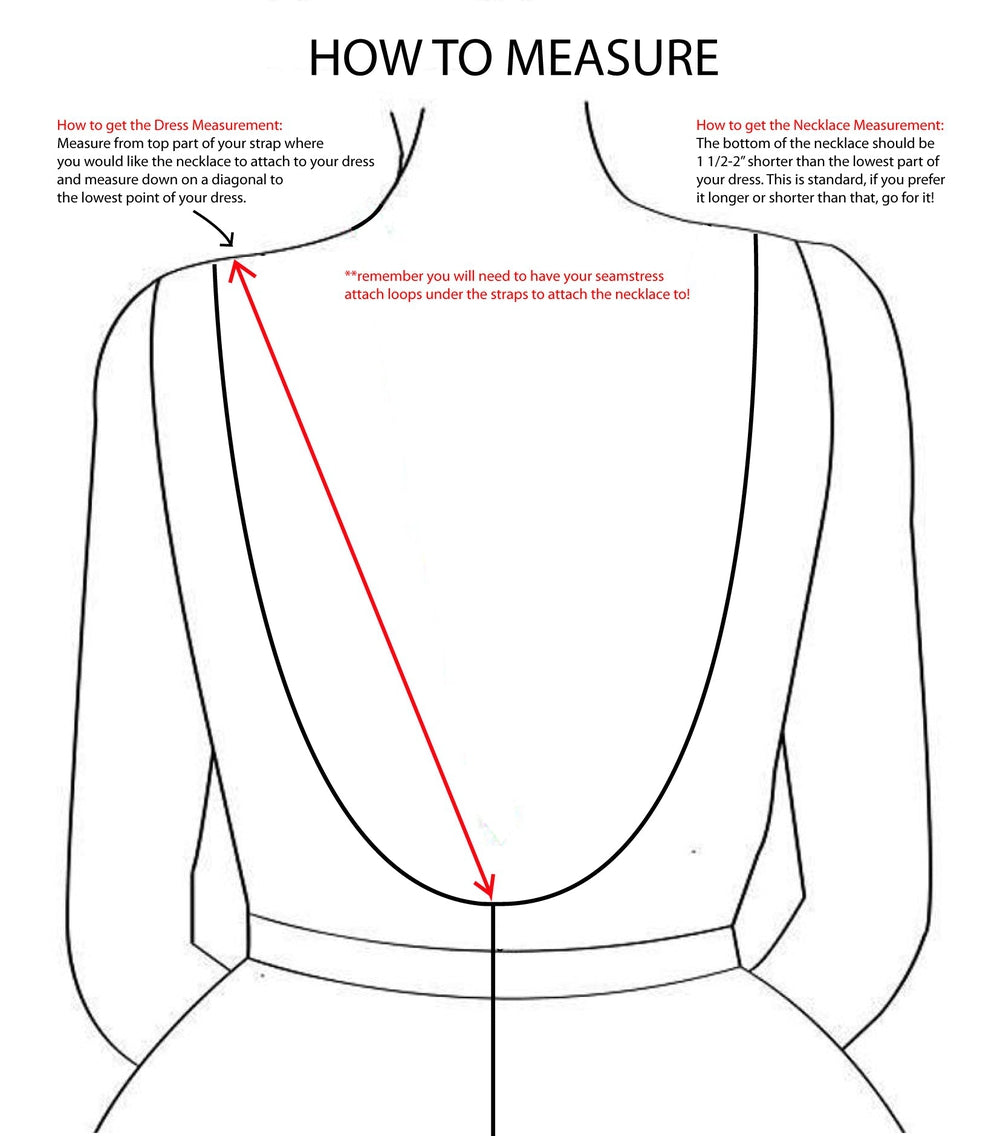 how to measure for a back necklace