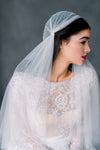 chapel length juliet wedding veil for vintage inspired weddings