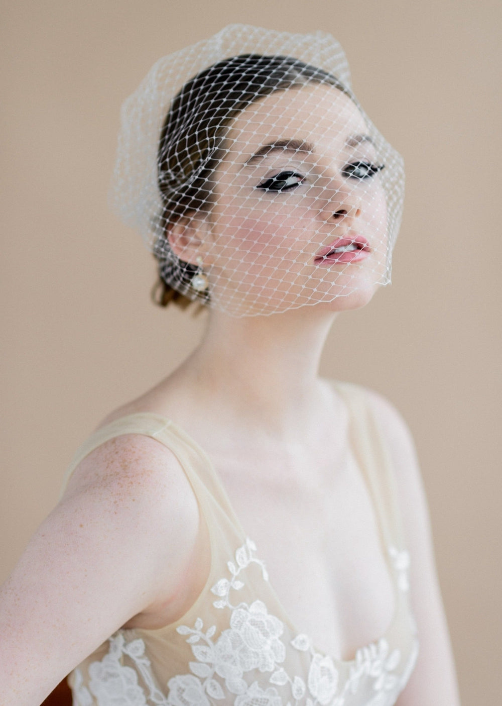 SMITH Pearl Full Face Birdcage Veil Blair Nadeau Bridal Adornments