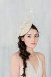 Gold & Ivory Lace Bridal Fascinator - Handmade in Toronto - Blair Nadeau Millinery - Whitney Heard Photography
