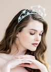large gold celestial bridal halo statement crown -- blair nadeau bridal adornments - handmade in toronto ontario canada - whitney heard photography