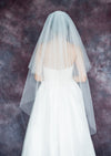 two tier wedding veil with gathers for classic brides
