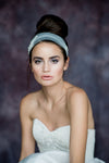 Ivory Crystal Beaded Lace Tulle Bridal Headband Veil - Handmade in Toronto Canada - Blair Nadeau Bridal Adornments - Whitney Heard Photography
