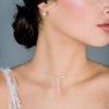 simple single baroque pearl bridal necklace for weddings