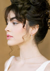 tiny crystal briolette bridal stud earrings for wedding