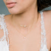 double layer vintage bridal necklace with freshwater biwa pearls - available in silver, gold or rose gold filled, handmade in toronto ontario canada by blair nadeau bridal adornments