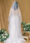 gathered drop veil with comb for wedding dresses in canada
