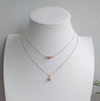 rose gold bridal drop necklace with crystal pendant for weddings in canada