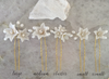 SUZETTE Clay Flower Bridal Hair Pins