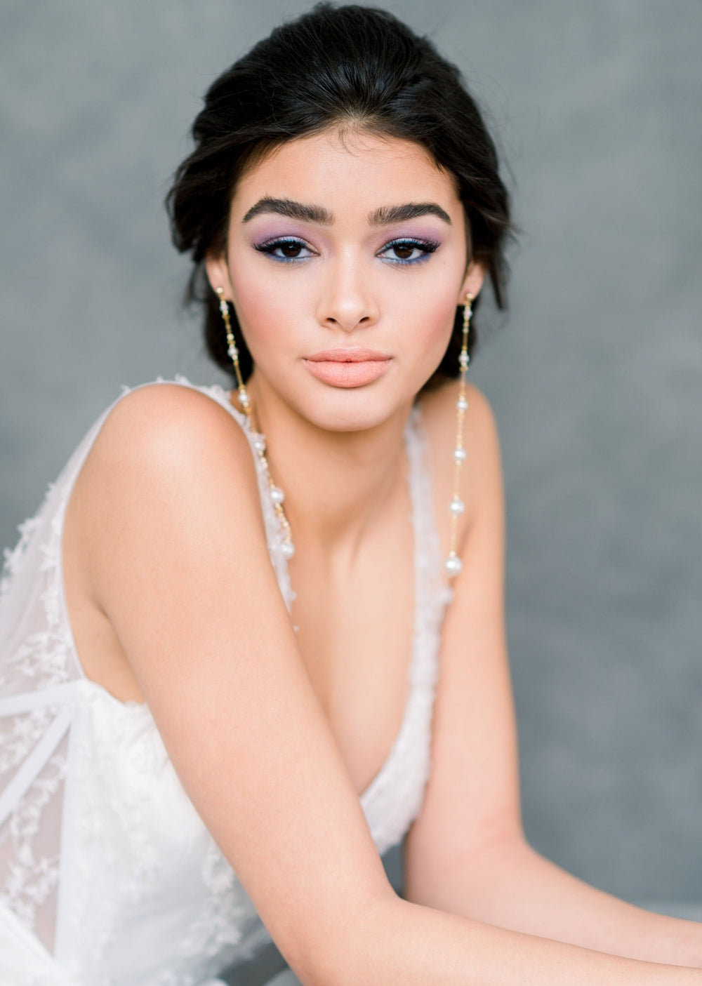 sterling silver modern pearl earrings for brides in toronto