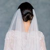 Off White Long Narrow Draped Cowl Bohemian Bridal Vintage Inspired Wedding Veil - Made in Toronto Ontario Canada - Blair Nadeau Bridal - Whitney Heard Photography