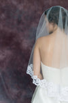 Vintage Lace Trimmed Bridal Drop Veil - Handmade in Toronto Canada - Blair Nadeau Bridal Adornments - Whitney Heard Photography
