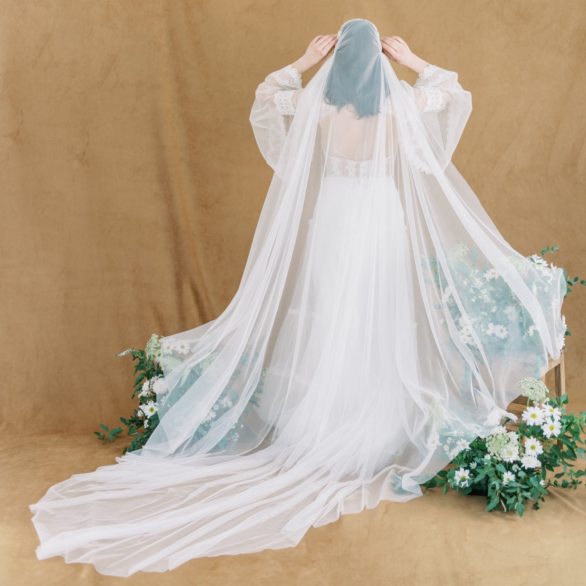 Cathedral Veil — Moonlight and Moss  American Made Custom Wedding Gowns  and Reception Outfits