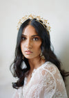 silver halo headpiece for weddings in canada