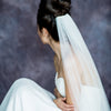 soft pale ivory english net weddding veil for lace wedding dresses. made in toronto canada by Blair nadeau bridal adornments
