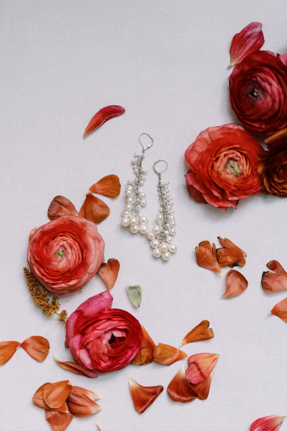 EVITA Pearl Bridal Drop Earrings