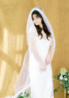 romantic wide over the shoulder style wedding veil for wedding dresses in canada