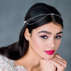  Pearl & Crystal Festival Inspired Bohemian Bridal Hair Chain Jewelry - available in silver, gold and rose gold - made in Toronto Ontario Canada - Blair Nadeau Bridal