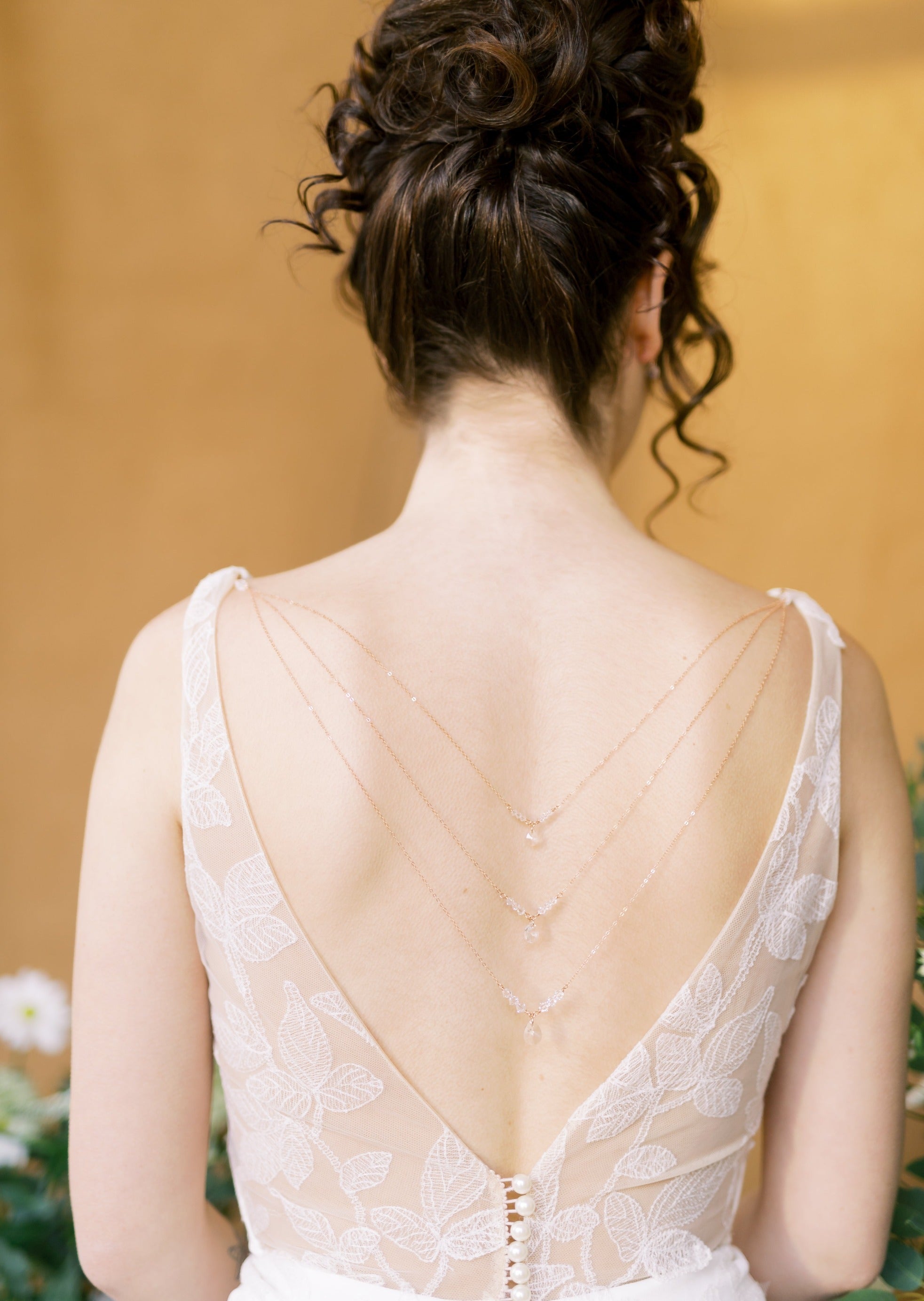 crystal backdrop Jewelry for brides wedding dress