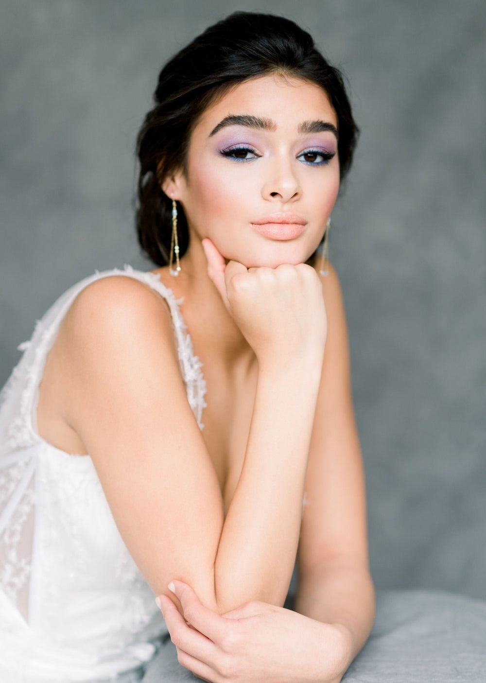 Gold Vintage Pearl Chandelier Earrings - Handmade Toronto Ontario Canada, Blair Nadeau Bridal, Whitney Heard Photography