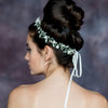 gold clay flower hair vine bridal crown - Handmade in Toronto Canada - Blair Nadeau Bridal Adornments 