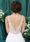 silver low back wedding dress jewelry for brides 