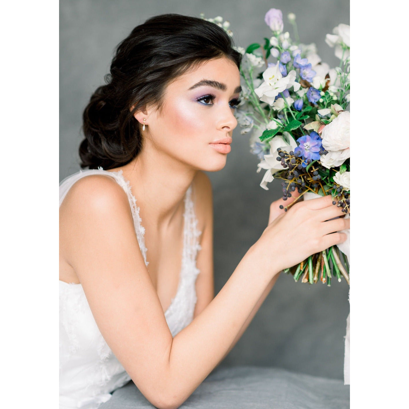 tiny sterling silver bridal earrings for weddings in canada