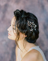 beaded babies breath inspired bridal hair pins - Handmade in Toronto Canada - Blair Nadeau Bridal Adornments