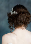 romantic flower, crystal and pearl bridal hairvine for wedding hairstyles