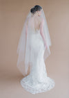 ivory handkerchief bridal veil with blusher - handmade in toronto ontario canada - blair nadeau bridal adornments 