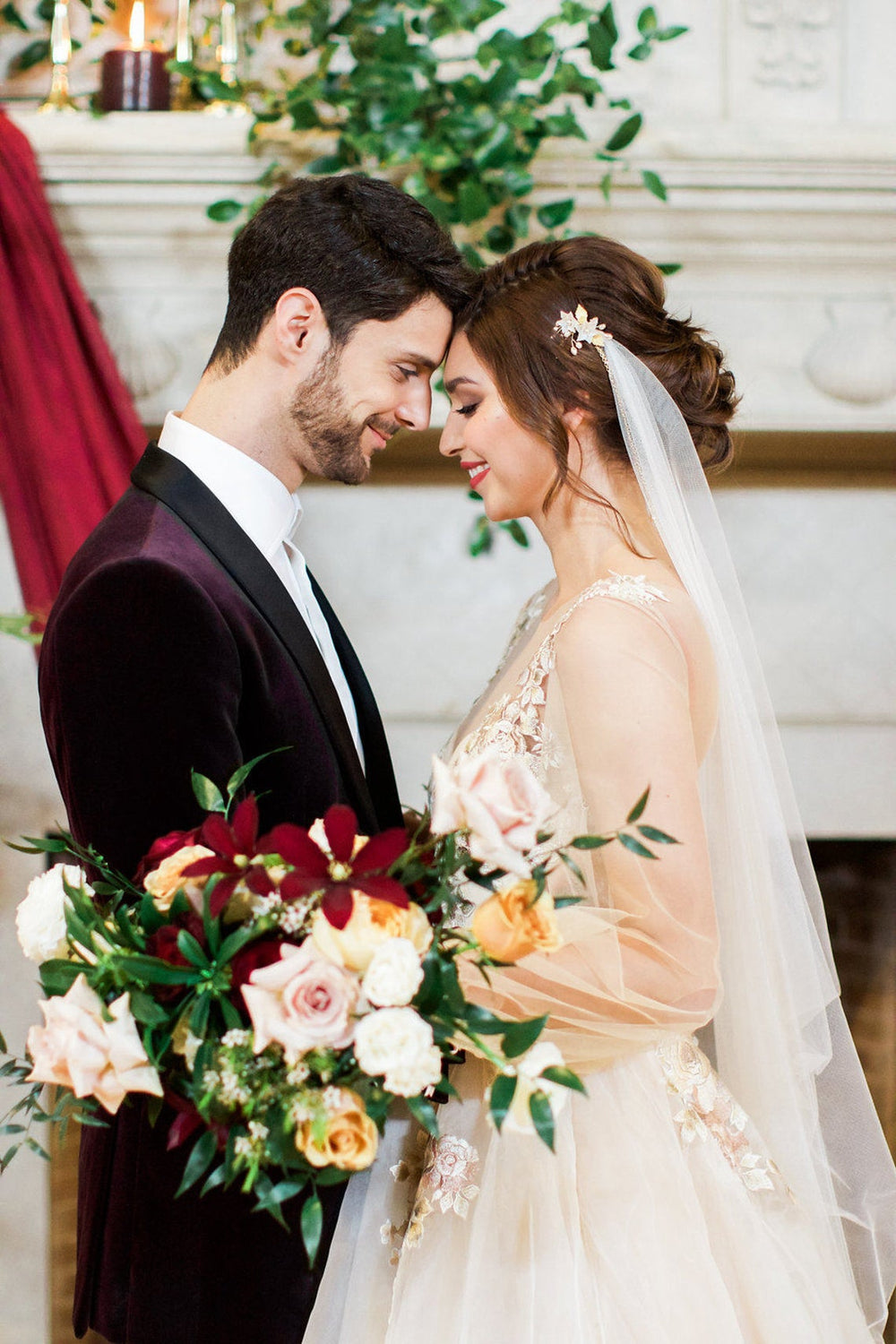 BRYN Draped Wedding Veil