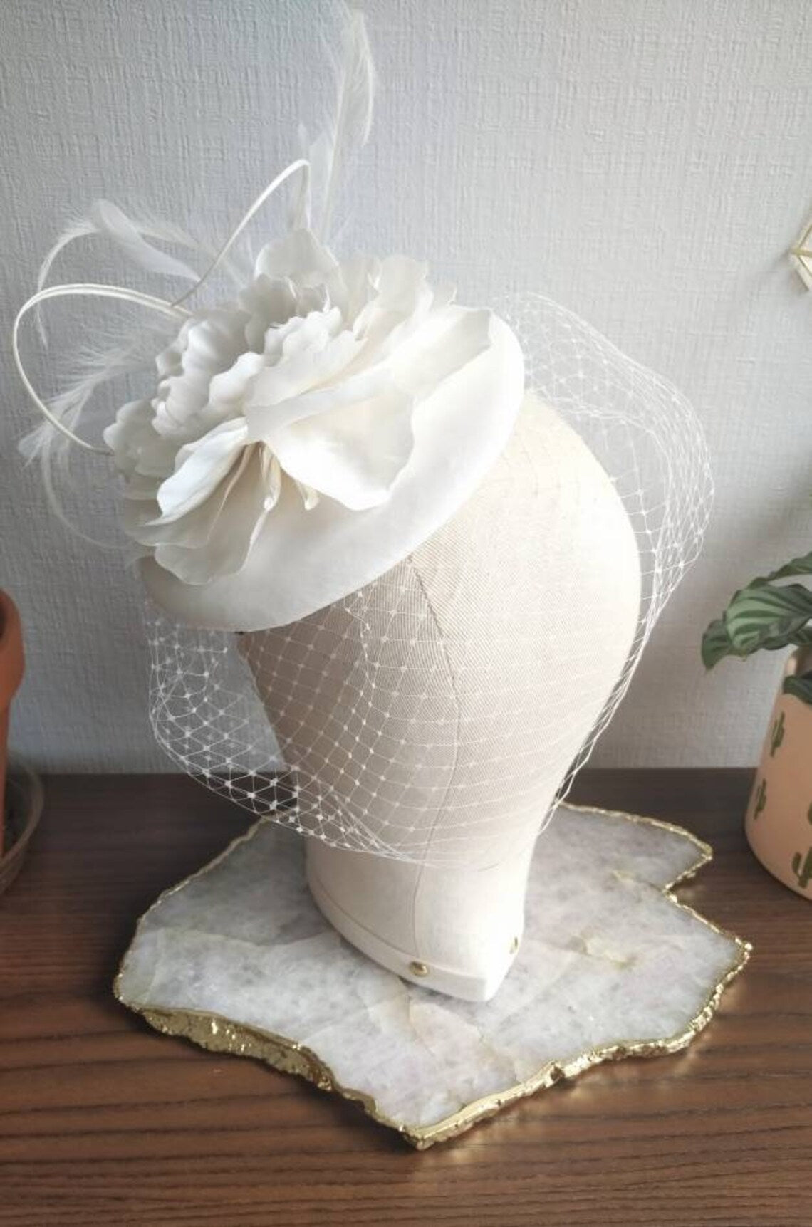 KATHARINE Emerald Green Fascinator with Birdcage Veil