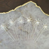 silver crystal and pearl celestial inspired  wedding hair pins for brides. handmade in toronto canada by blair nadeau
