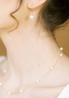 round pearl bridal jewelry for wedding dress