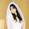full volume super sheer off white whisper tulle wedding veil 