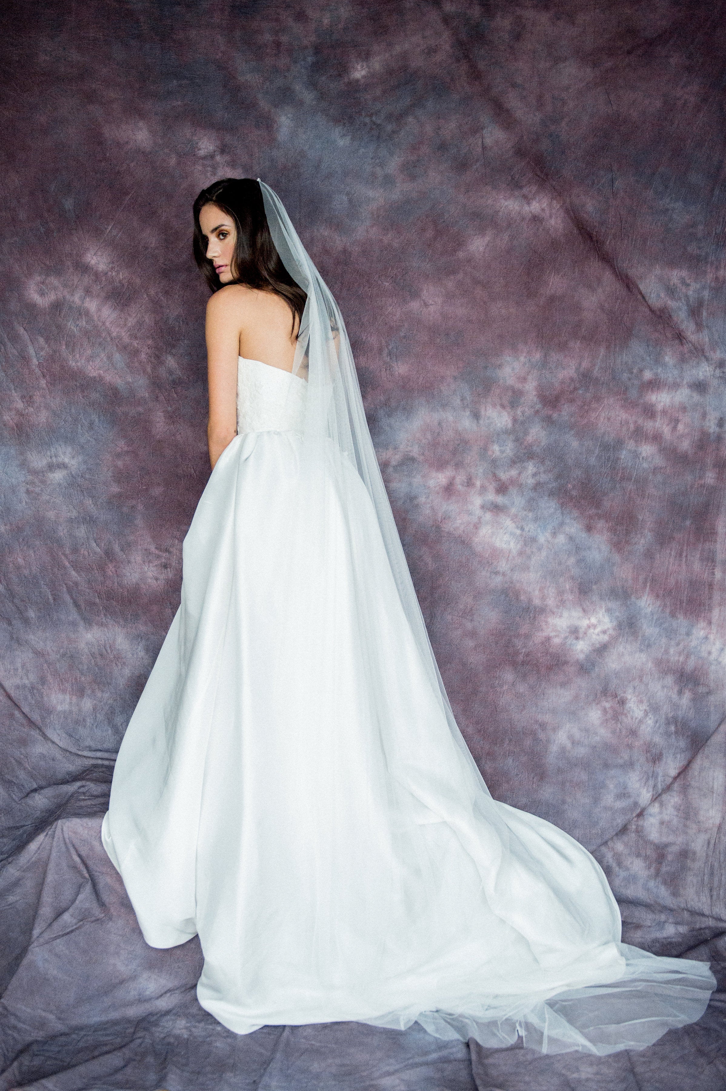 Scattered Crystal Bridal Veil - Handmade in Toronto Canada - Blair Nadeau Bridal Adornments - Whitney Heard Photography