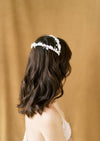 vintage inspired wedding headpiece with flowers for brides