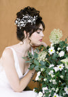 silver bridal hair accessory for weddings