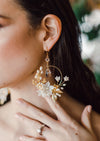 large gold hoop wedding earrings for boho brides