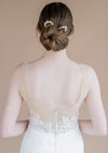 modern pearl bridal hair accessories for large bun