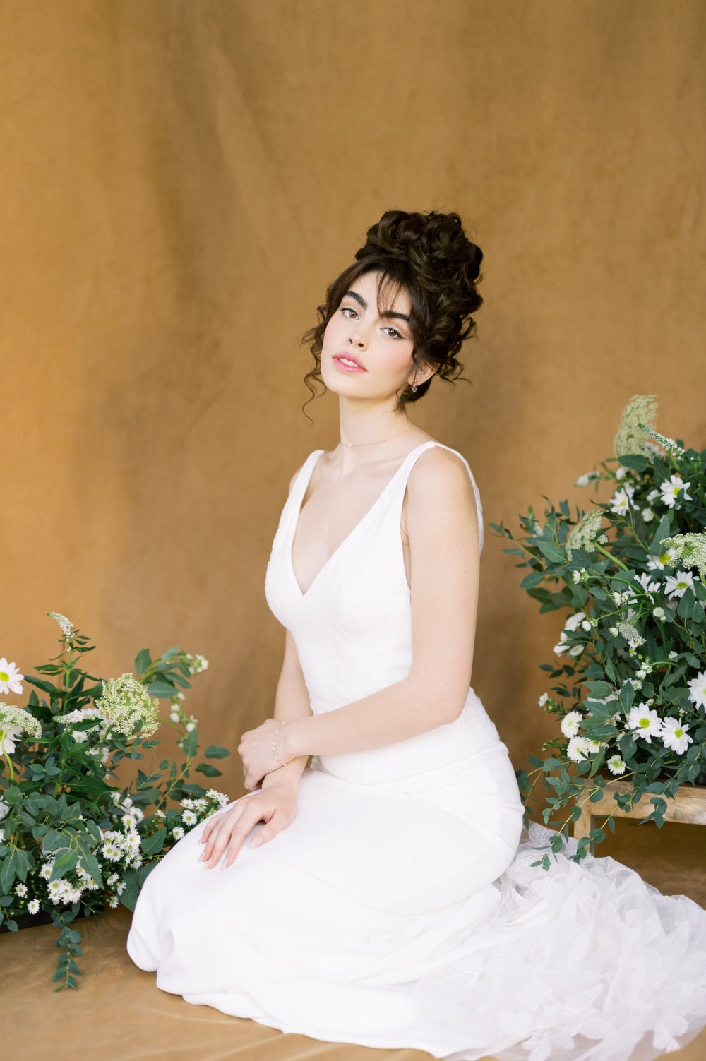 dainty rose gold crystal teardrop bridal earrings for wedding jewellery