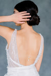 simple and elegant bridal back chain necklace for weddings