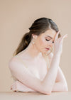 cool minimalist bridal earrings made in canada with pearls