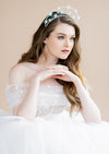 rose gold galaxy starburst statement bridal crown with pearls and crystals - blair nadeau bridal adornments - handmade in toronto ontario canada - whitney heard photography