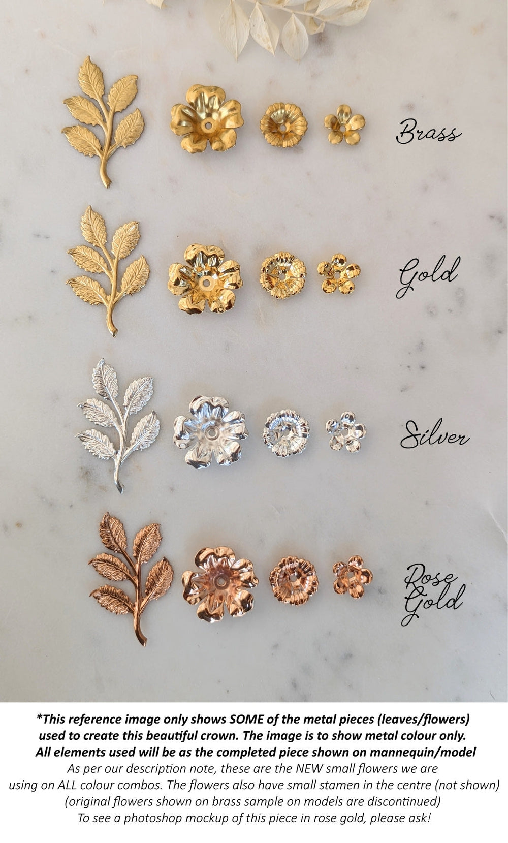 golden brass laurel leaf bridal crown with pearls - handmade in toronto ontario canada - blair nadeau bridal adornments