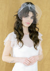 modern french veiling birdcage veil with 3 beaded combs. handmade in toronto