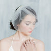 mini tulle blusher veil with art deco inspired beaded comb made in toronto ontario canada, blair nadeau bridal adornments