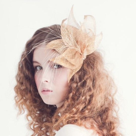 large gold leaf millinery for the kings plate and racewear, made in canada by milliner blair nadeau