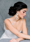 rose gold ivory boho wedding earrings for canadian brides