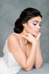 modern celestial starburst bridal stud earrings with pearls for weddings in canada